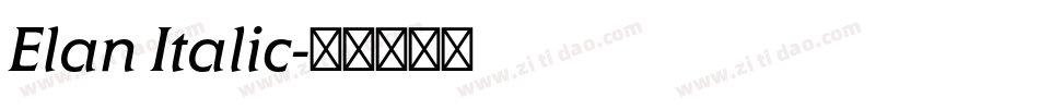 Elan Italic字体转换